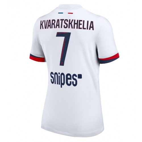 Paris Saint-Germain Khvicha Kvaratskhelia #7 Bortatröja Kvinnor 2025-26 Kortärmad Paris Saint-Germain Khvicha Kvaratskhelia #7 Bortatröja Kvinnor 2025-26 Kortärmad